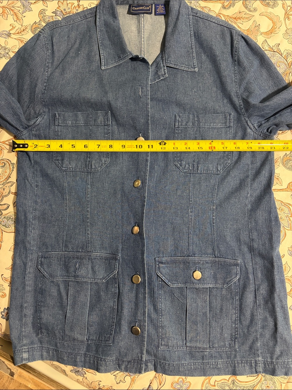 Charter Club Light Blue Denim Blazer - Picture 8 of 9
